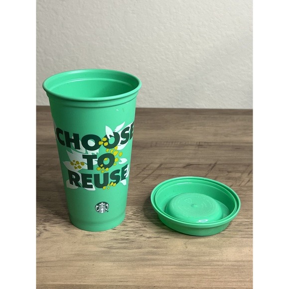 NEW Starbucks 2023 Choose to Reuse Earth Green Eco Reusable Hot Cup 16‎ oz Cup - Picture 9 of 9